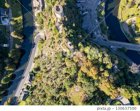 Esch-sur-Sure, Wiltz, Grand-Duche de Luxembourg, September 07, 2025, An Aerial View of a Beautiful Esch-sur-Sure, Wiltz, Grand-Duche de Luxembourg, September 07, 2025, An Aerial View of a Beautiful 130637500