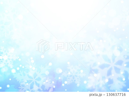 水彩柄の雪の結晶 水彩柄の雪の結晶 130637716