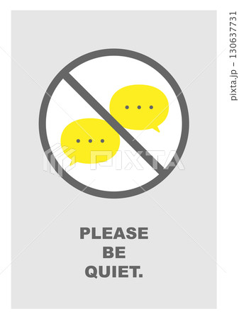 会話禁止を示す静かにしてくださいの注意サインポスター 吹き出し 図記号 アイコン マーク 禁止標識 会話禁止を示す静かにしてくださいの注意サインポスター 吹き出し 図記号 アイコン マーク 禁止標識 130637731