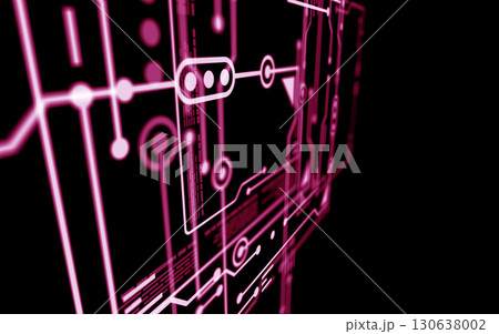 ホログラムの空間CG 130638002