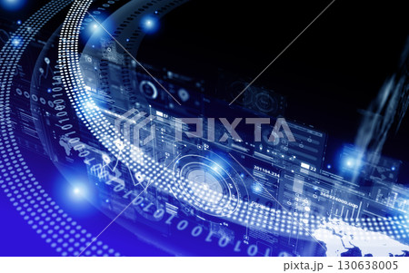 ホログラムの空間CG 130638005