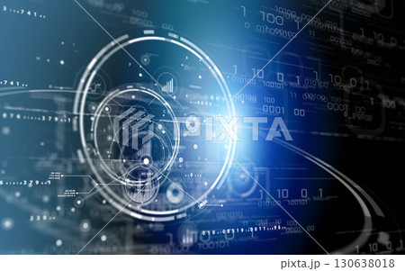 ホログラムの空間CG 130638018