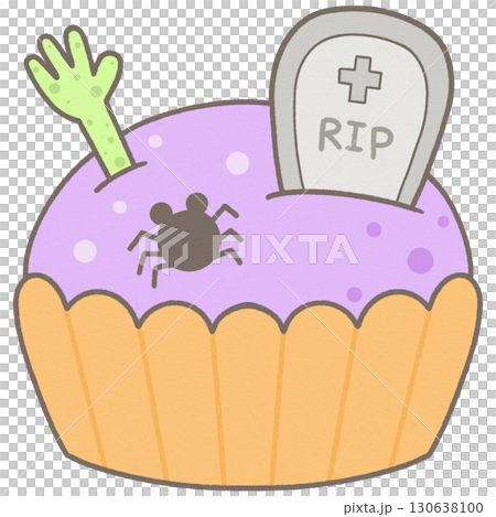 Cute pastel fancy halloween party cup cake Cute pastel fancy halloween party cup cake 130638100