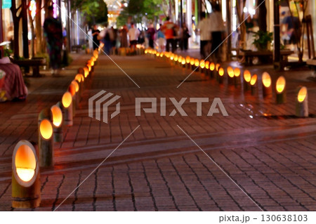 仙台　竹灯り 130638103