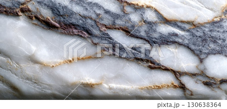 Soft White Marble Texture with Subtle Gray Veins and Lines 130638364