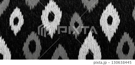 Detailed Seamless Pattern in Black and White with Diamond Shapes 130638445
