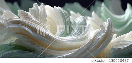 Abstract Soft White Ink Swirls in Motion with Fluid Dynamics 130638487