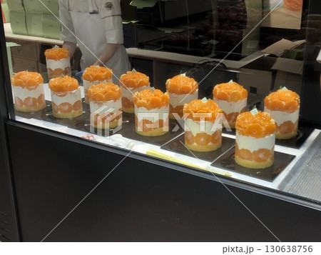Light and fluffy mango shortcake with soft sponge layers, fresh mango slices, and creamy whipped filling. A perfect blend of tropical sweetness and airy texture for a refreshing dessert. Light and fluffy mango shortcake with soft sponge layers, fresh mango slices, and creamy whipped filling. A perfect blend of tropical sweetness and airy texture for a refreshing dessert. 130638756