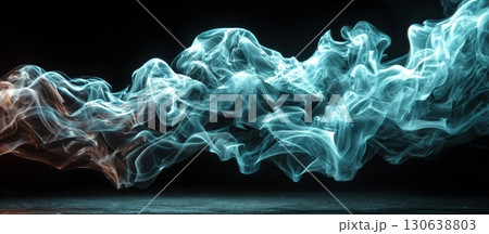 Abstract White Smoke Texture on Black Background for Creative Use Abstract White Smoke Texture on Black Background for Creative Use 130638803