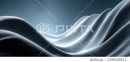 Ethereal Foggy Abstract Wave Pattern with Soft White Gradients 130638811