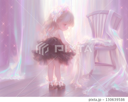 ドレスを着た天使の少女 ドレスを着た天使の少女 130639586