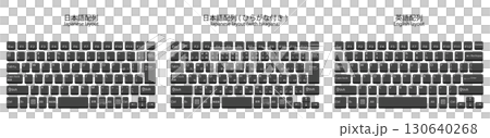 3D 日文佈局、日文佈局（附平假名）、英文佈局鍵盤套裝、黑色 130640268