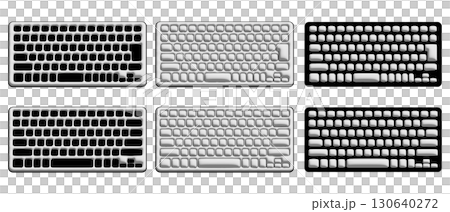 3D English and Japanese keyboard layout, simple icons, black 3D English and Japanese keyboard layout, simple icons, black 130640272