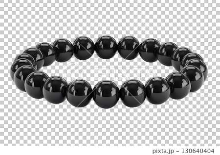 Black bracelet on transparent background. AI-generated item Black bracelet on transparent background. AI-generated item 130640404