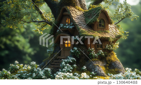 森の中の可愛い家 130640488