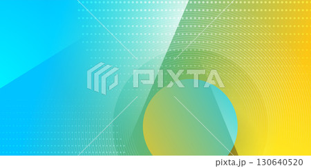 Tech minimal geometric abstract bright background with glossy circle and dotted lines 130640520