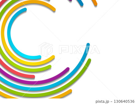 Colorful smooth circular stripes abstract corporate background 130640536