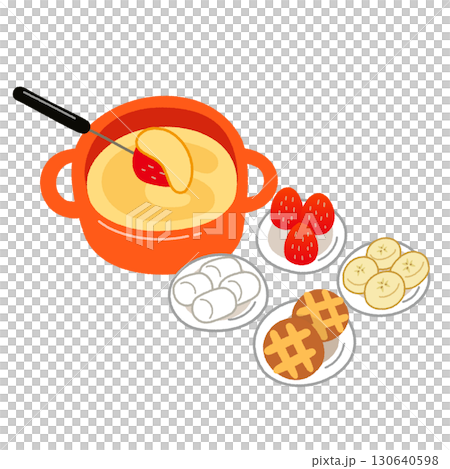 甜起司火鍋插圖 130640598