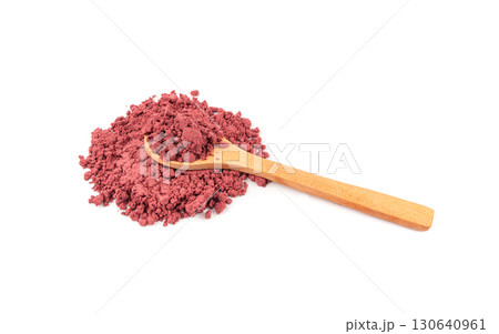 Acai powder circle pile, violet superfood dust, pink fruit flour extract mound Acai powder circle pile, violet superfood dust, pink fruit flour extract mound 130640961