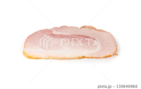 Baked Pork Slices Isolated, Roasted Sliced Loin, Tenderloin Ham Pieces, Boiled Meat Fillet Cuts Baked Pork Slices Isolated, Roasted Sliced Loin, Tenderloin Ham Pieces, Boiled Meat Fillet Cuts 130640968