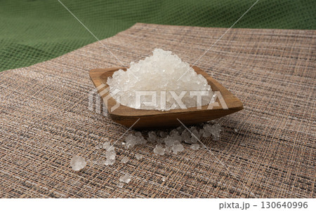 Dead sea salt pile, white crystals for body spa, sodium chloride similar to crushed ice, spa scrub Dead sea salt pile, white crystals for body spa, sodium chloride similar to crushed ice, spa scrub 130640996