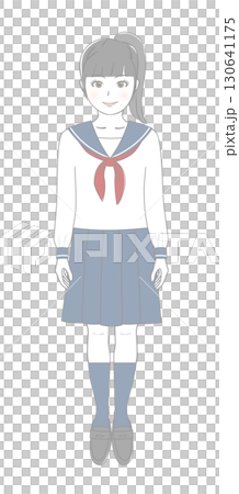 Girls high school student 130641175