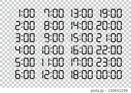 24 小時數位時鐘,7 段數字設定 24 小時數位時鐘,7 段數字設定 130641299