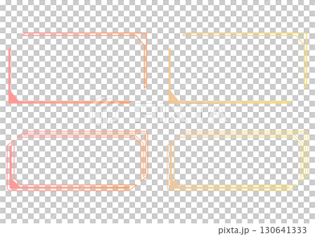 Pink and yellow gradient card-like header frame 130641333