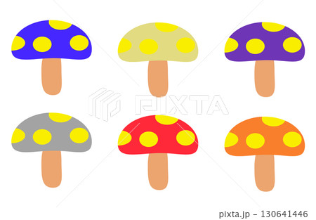 カラフルキノコセット 130641446