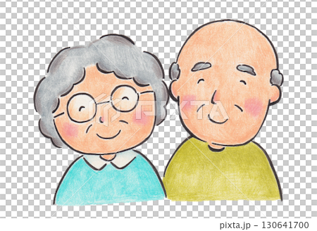 おじいちゃんとおばあちゃんのイラスト おじいちゃんとおばあちゃんのイラスト 130641700