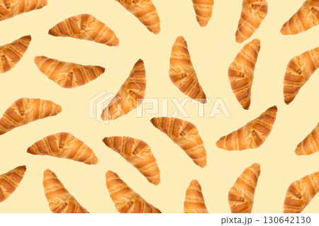 Croissant Pattern, Bakery Cake Minimal Wallpaper with Copy Space Croissant Pattern, Bakery Cake Minimal Wallpaper with Copy Space 130642130