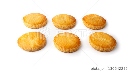 Netherlands traditional cookies isolated, Holland almond filled cake, Dutch marzipan pastry 130642253