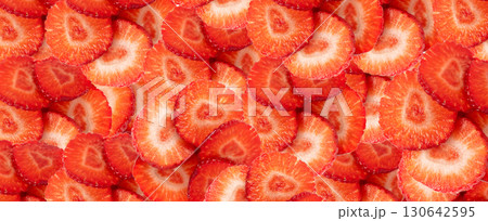 Strawberry pieces d, red berry cut set, fresh strawberries slices, summer food ingredient Strawberry pieces d, red berry cut set, fresh strawberries slices, summer food ingredient 130642595