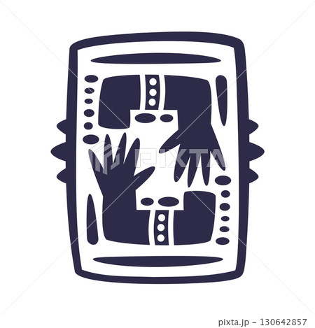 Maya Civilization Symbols and Primitive Traditional Sign Vector Illustration 130642857