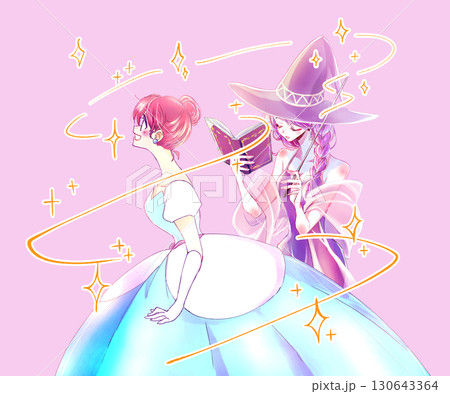 女性に魔法をかける魔法使い 130643364