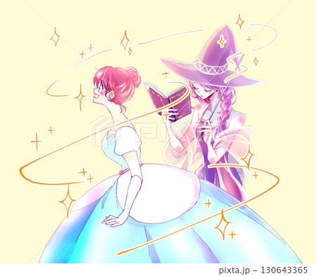 女性に魔法をかける魔法使い 女性に魔法をかける魔法使い 130643365