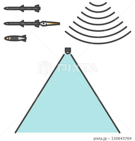 組み合わせて利用できる：無人偵察機・無人航空機に関係するパーツのイラスト 130643764
