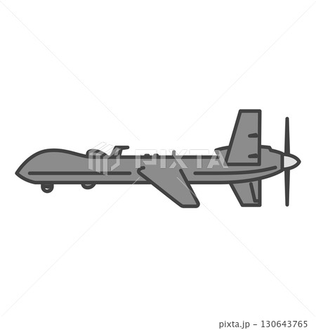 軍用のプロペラ無人偵察機・無人航空機（UAV・無人機） 130643765