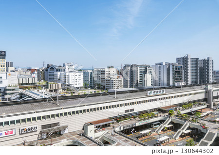 栃木県宇都宮市 JR宇都宮駅(西口)と周辺の街並み 栃木県宇都宮市 JR宇都宮駅(西口)と周辺の街並み 130644302