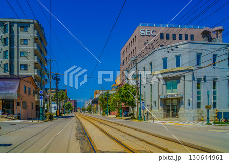 函館の路面電車通り 130644961