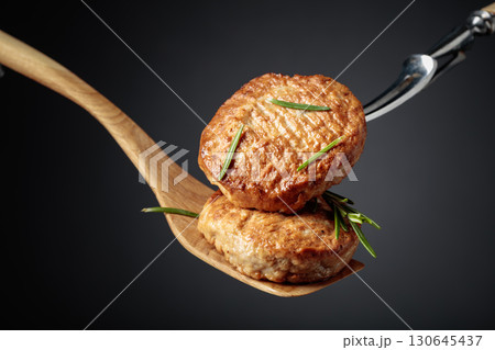 Delicious homemade cutlets. Delicious homemade cutlets. 130645437