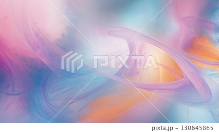 soft dreamy composition of pastel-colored feathers background 130645865