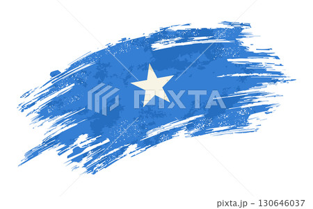 Somalian flag grunge brushstroke texture background. Vector illustration. Somalian flag grunge brushstroke texture background. Vector illustration. 130646037