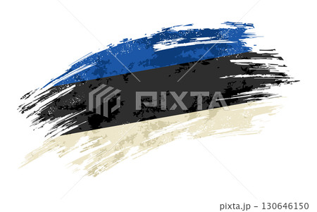 Estonian flag grunge brushstroke texture background. Vector illustration. Estonian flag grunge brushstroke texture background. Vector illustration. 130646150