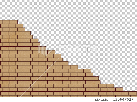 Unevenly stacked yellow bricks Unevenly stacked yellow bricks 130647027