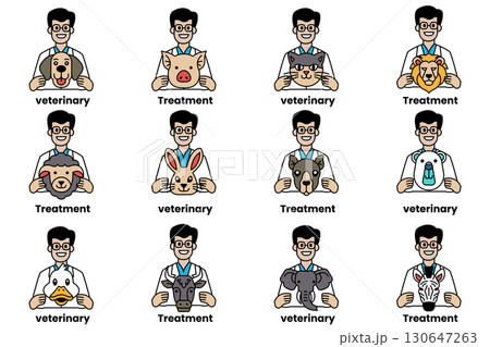 A man is holding a picture of a dog and a cat 130647263