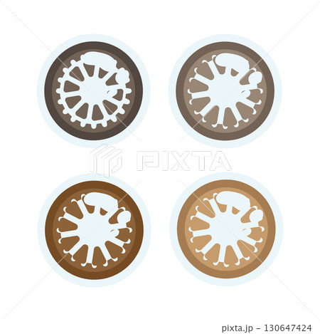 カラーコンタクトレンズ　イラストセット 130647424