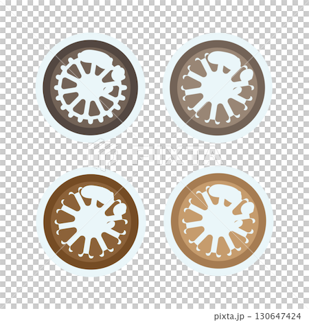 カラーコンタクトレンズ　イラストセット 130647424