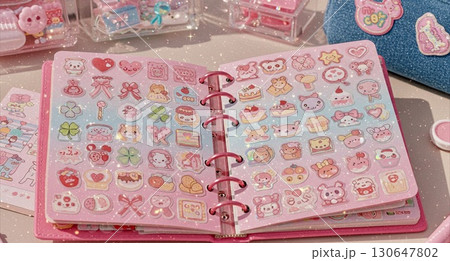 平成女児風のシール帳 130647802