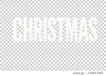 Christmas text in white on a transparent background 130647805